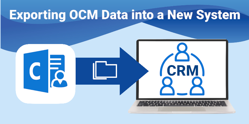 how to export outlook customer manager data and input it into a new crm